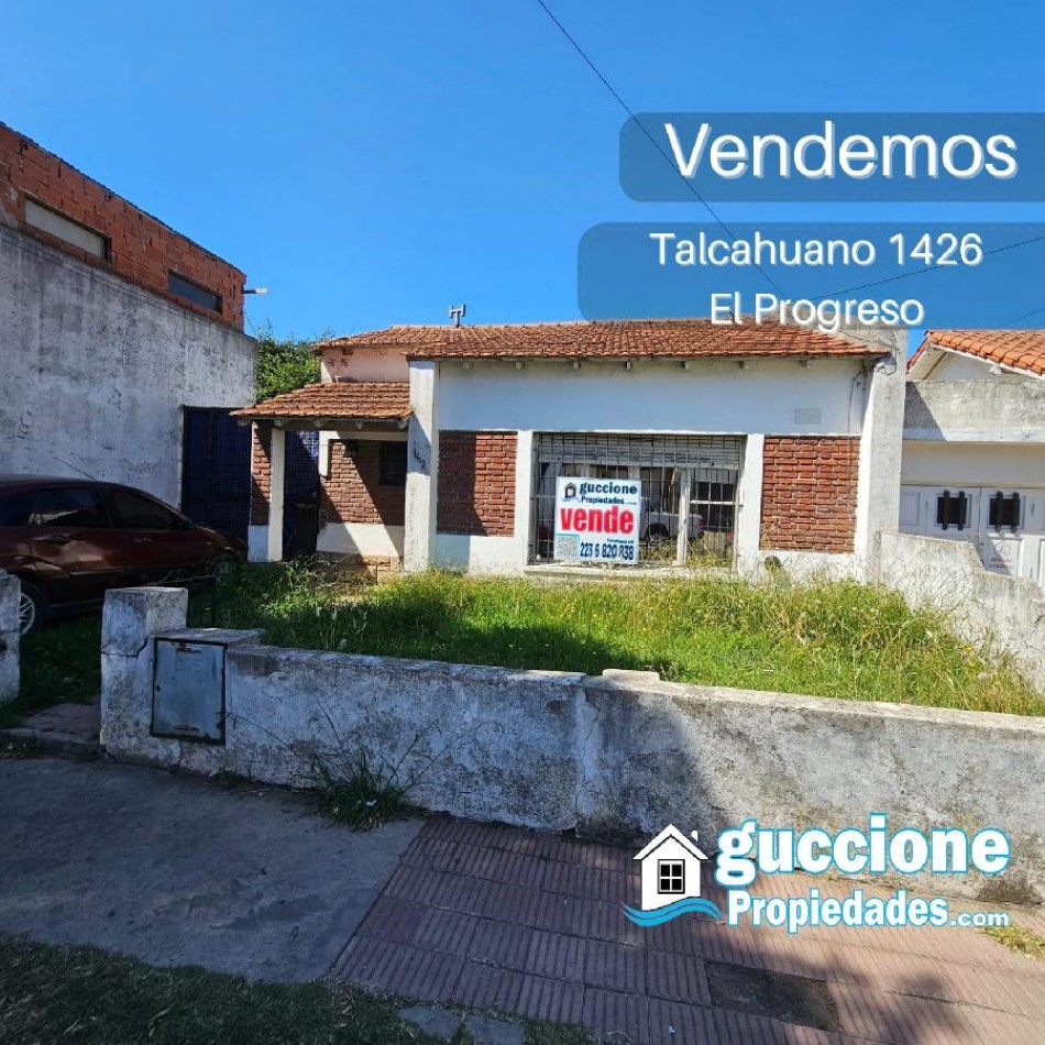 CLASICO CHALET DEL PROGRESO 3 AMBIENTES SOBRE TALCAHUANO MUY COMERCIAL 